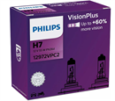 Philips H7 Vision Plus +60% lys (2 stk.)